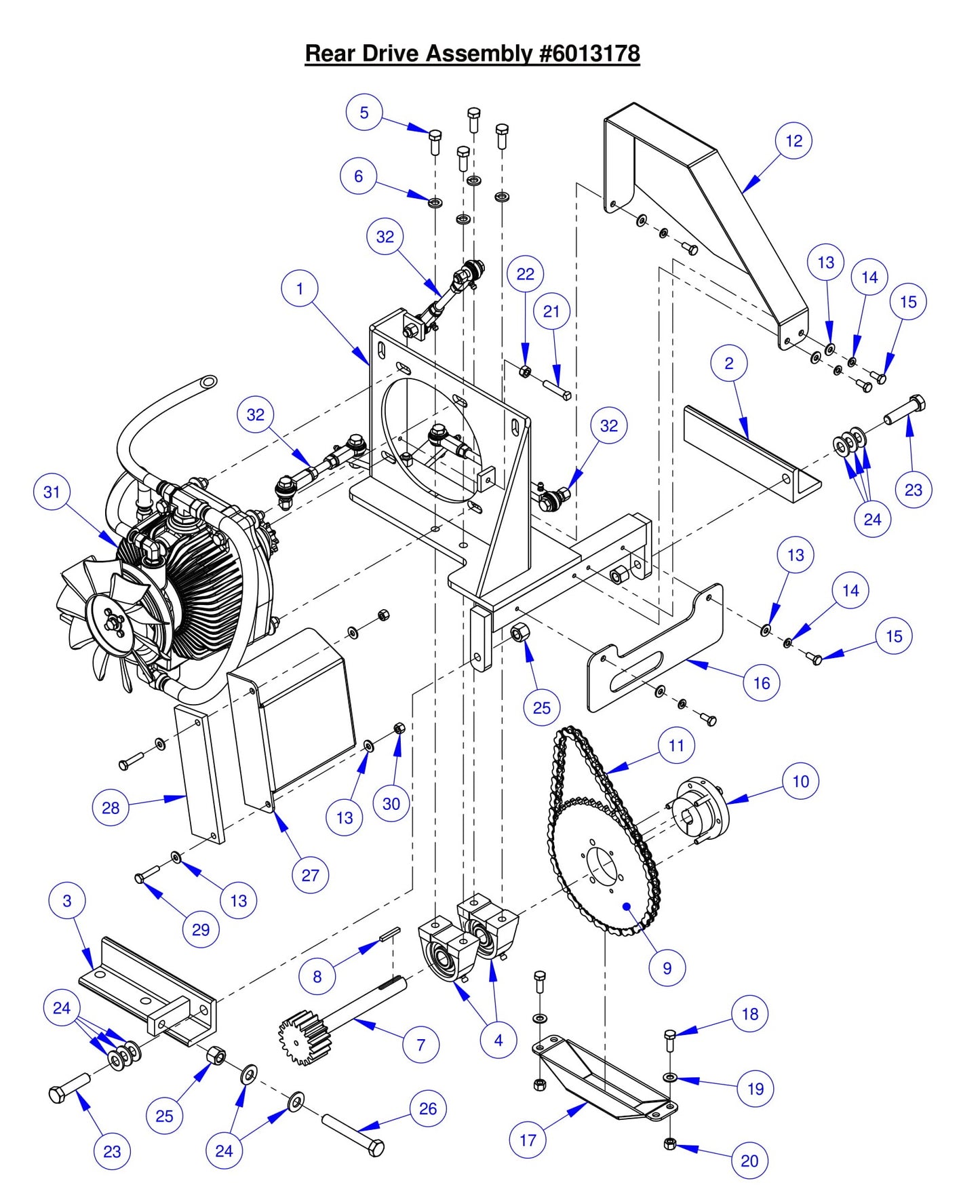 CC6561-3 Rear Drive Assembly