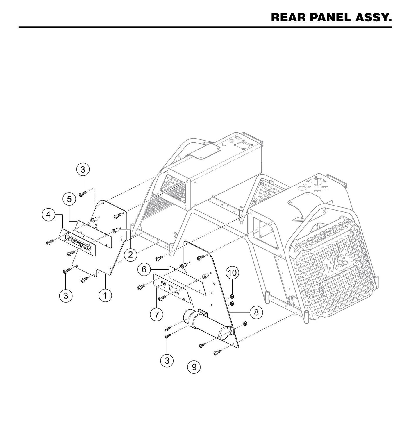 HTXD6I Rear Panel Assembly