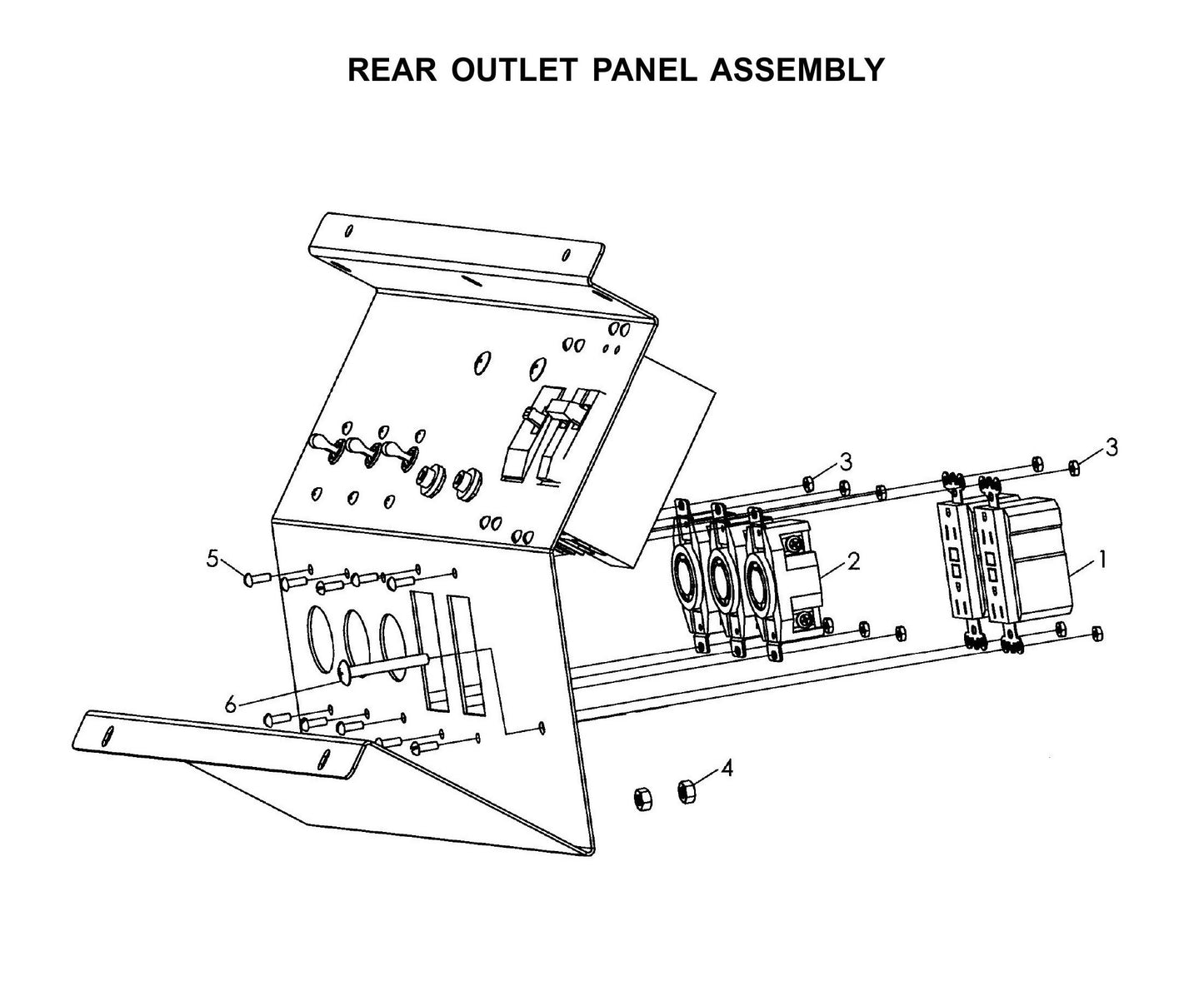 Maxi-Lite Laydown 15-20KW-Rear Outlet Panel Assembly (Fig 2) Parts By Allmand