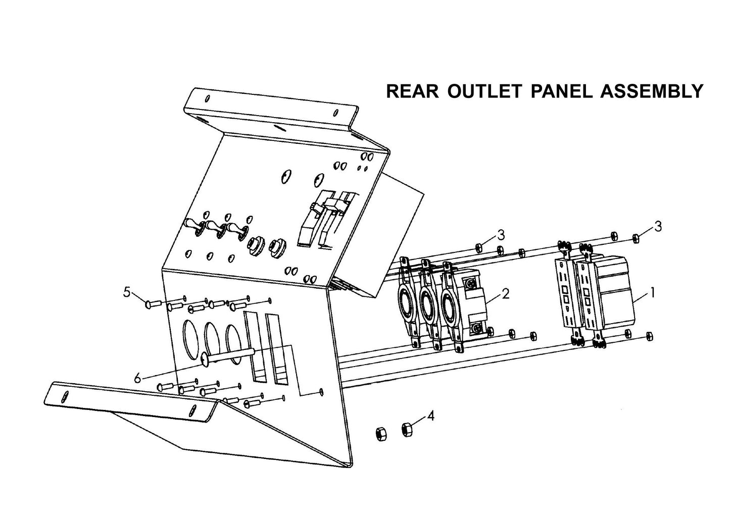 Maxi-Lite 15330 and 20330-Rear Outlet Panel Assembly (Fig 2) Parts By Allmand