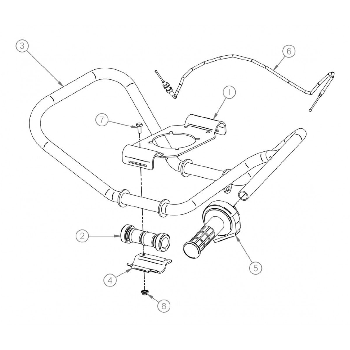 Replacement Parts Diagram Operator Handle Assembly 242H Parts By General Equipment