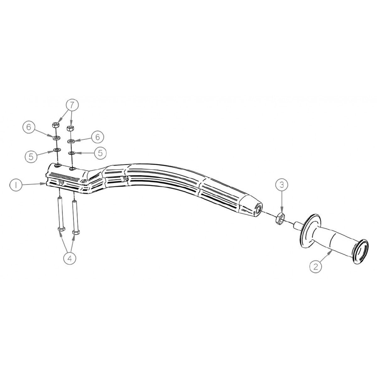 Replacement Parts Diagram Operator Handle Assembly Parts By General Equipment