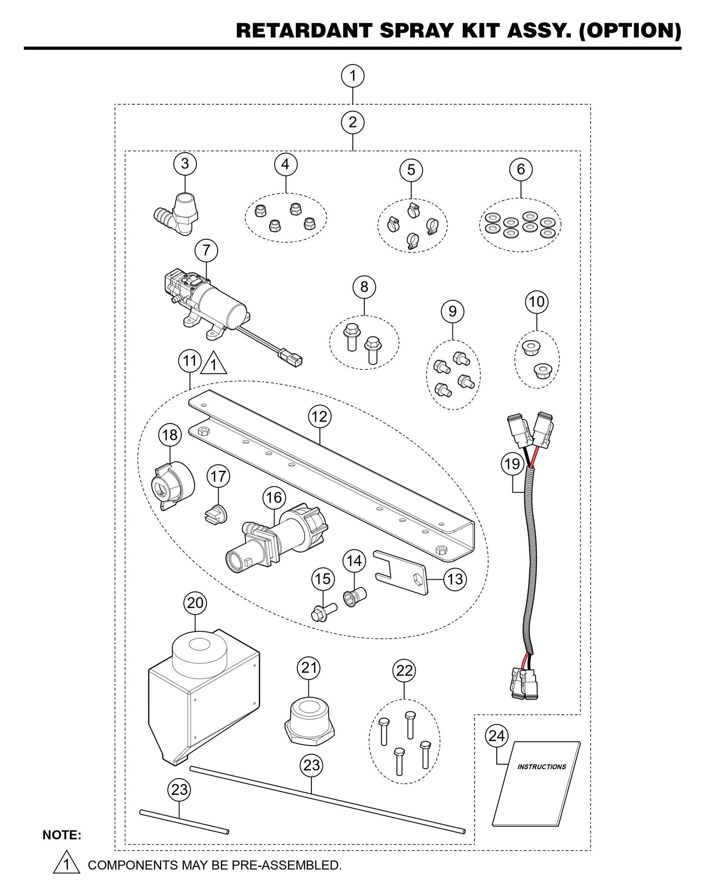 LD6 Retardant Spray Kit Assembly (Option)
