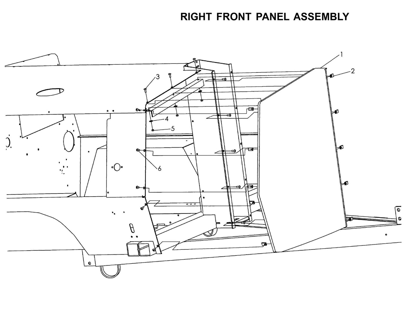 Maxi-Lite 15330 and 20330-Right Front Panel Assembly Parts By Allmand