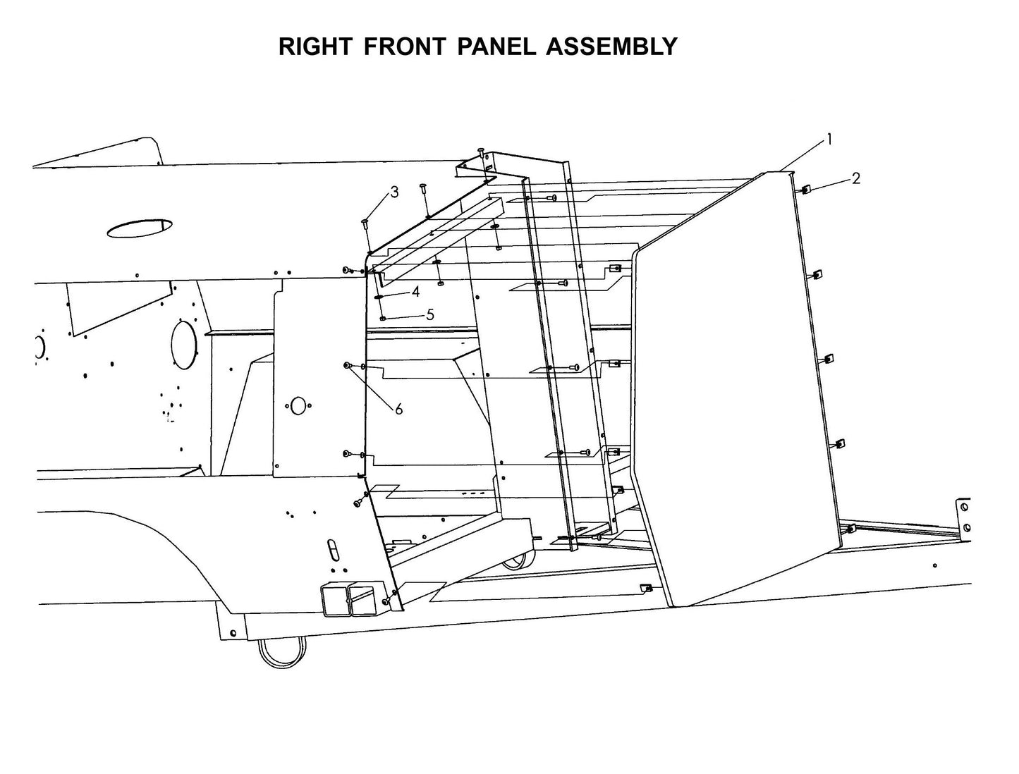 Maxi-Lite Laydown 15-20KW-Right Front Panel Assembly Parts By Allmand
