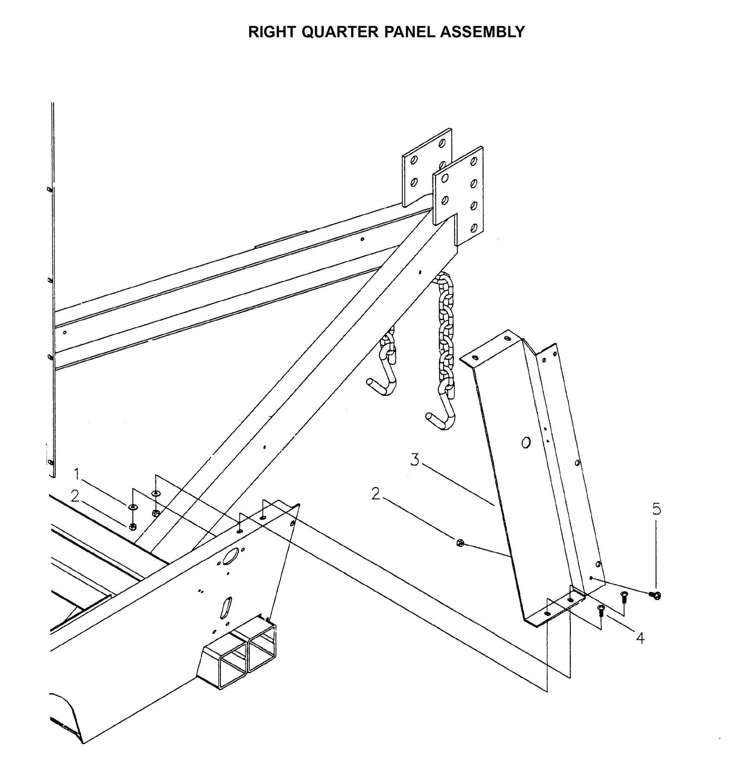 Maxi-Lite Hydraulic Tower-Right Quarter Panel Assembly Parts By Allmand