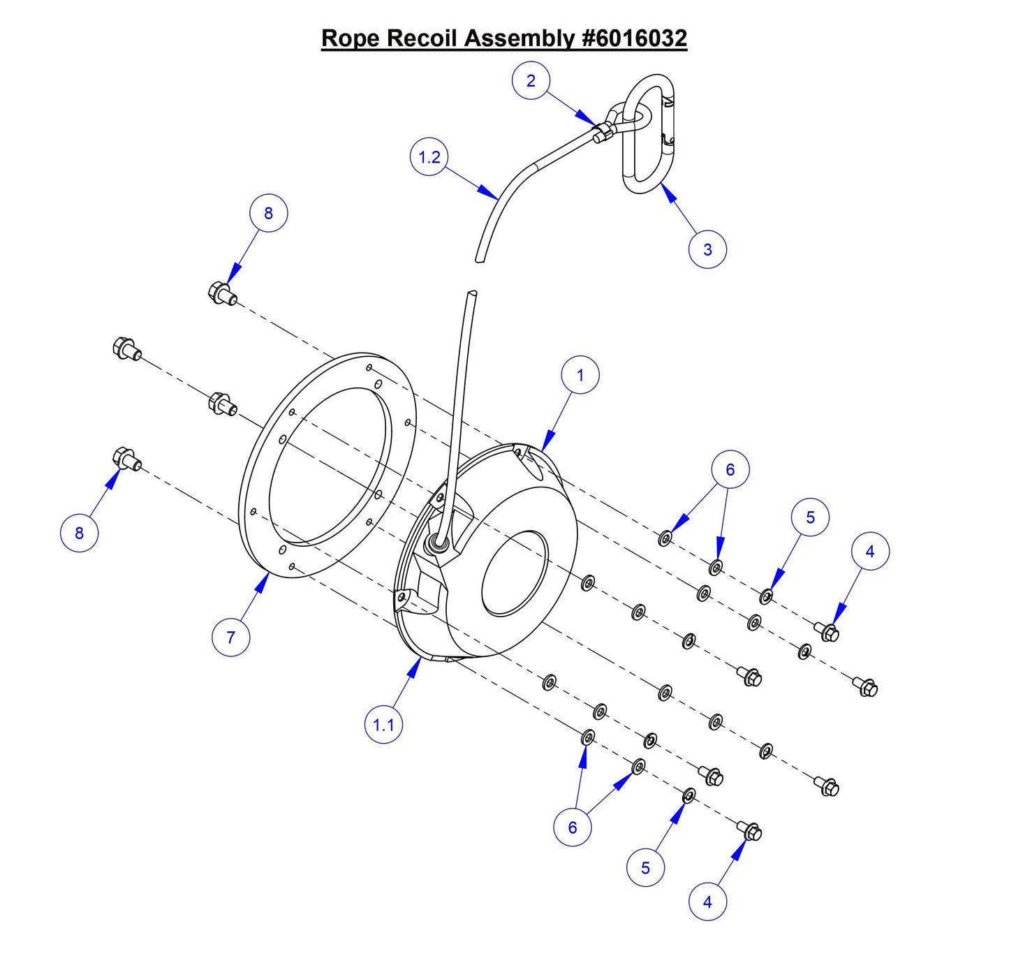 CC5049 Rope Recoil Assembly