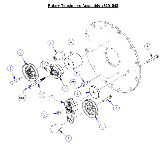 CC5049 Rotary Tensioners Assembly