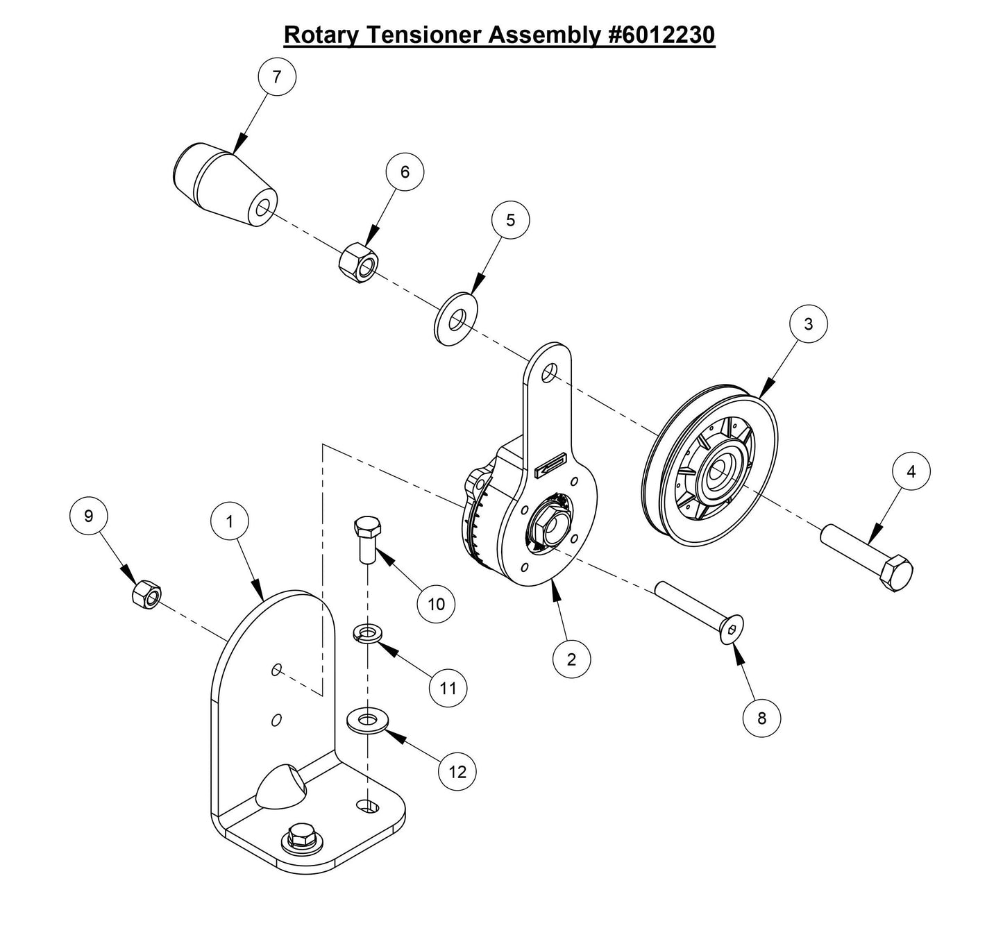 CC3700E-3 Rotary Tensioner Assembly