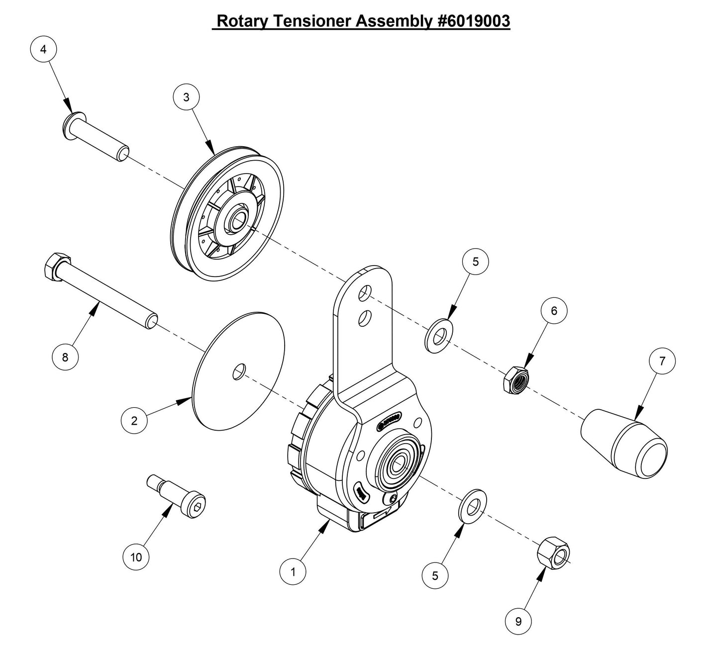 CC6566 Rotary Tensioner Assembly