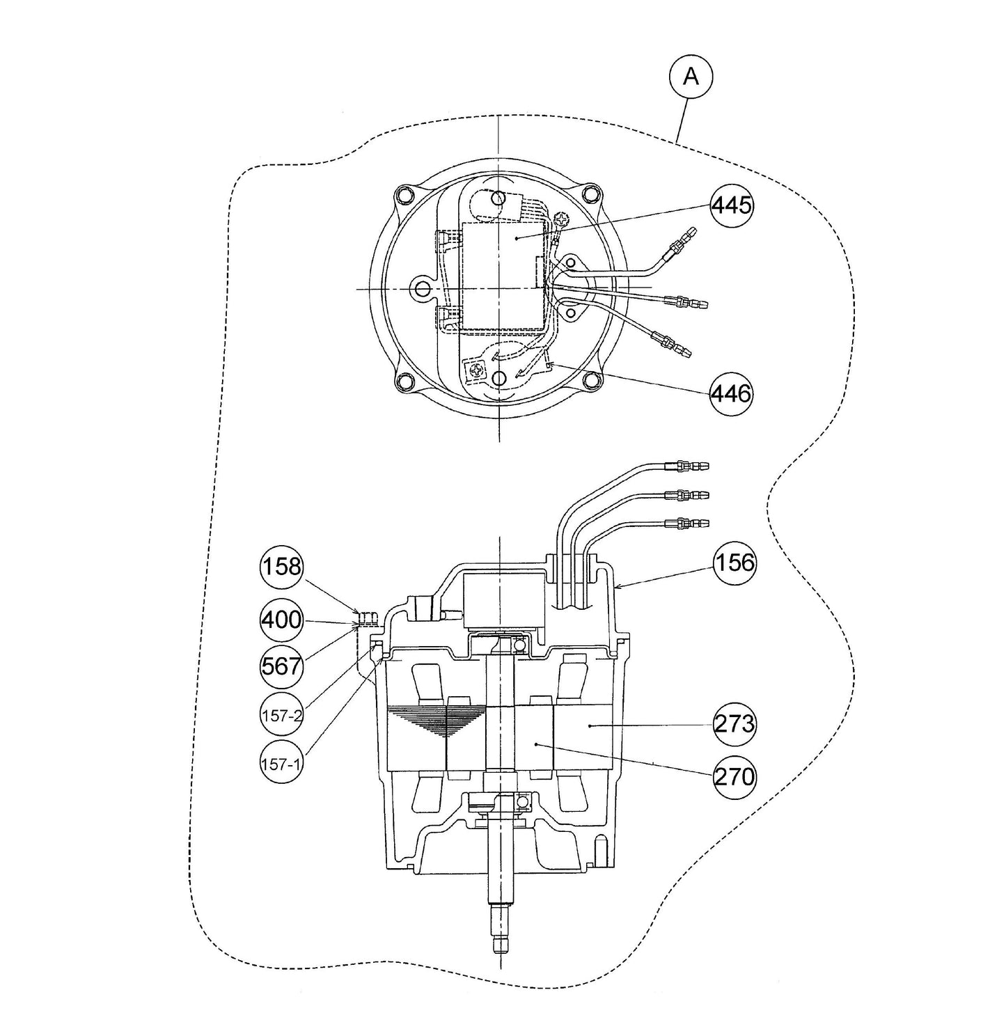S500CE Electric Motor Assembly Parts