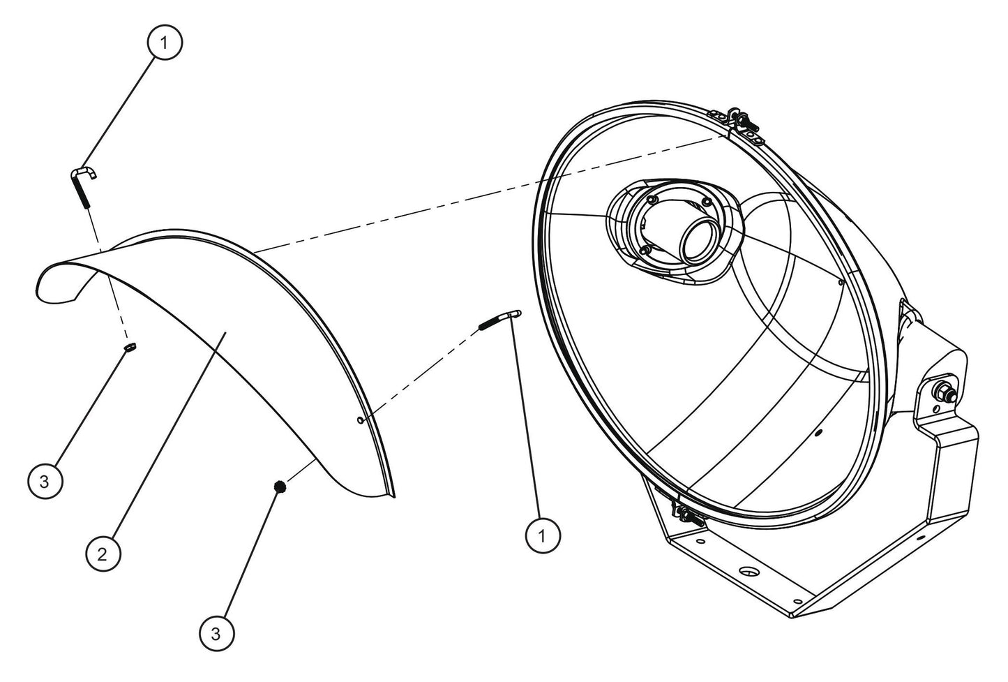 CE V-Series Night Lite Pro II SAF-T-Visor Parts By Allmand