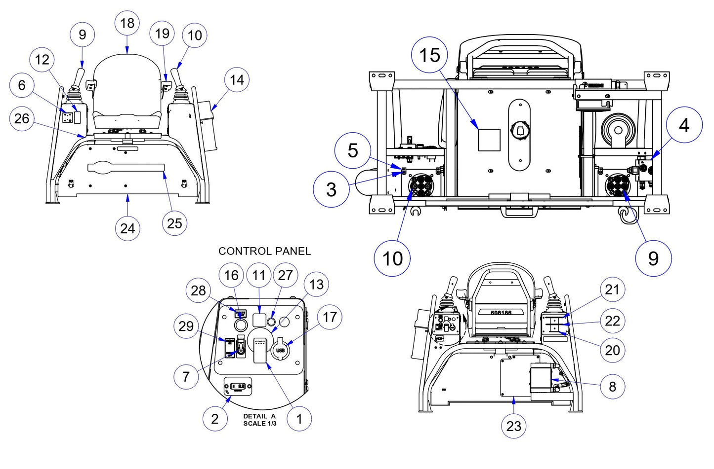 MP245 Mechanical Pro Riders Seat Frame Assembly Parts by Allen Engineering