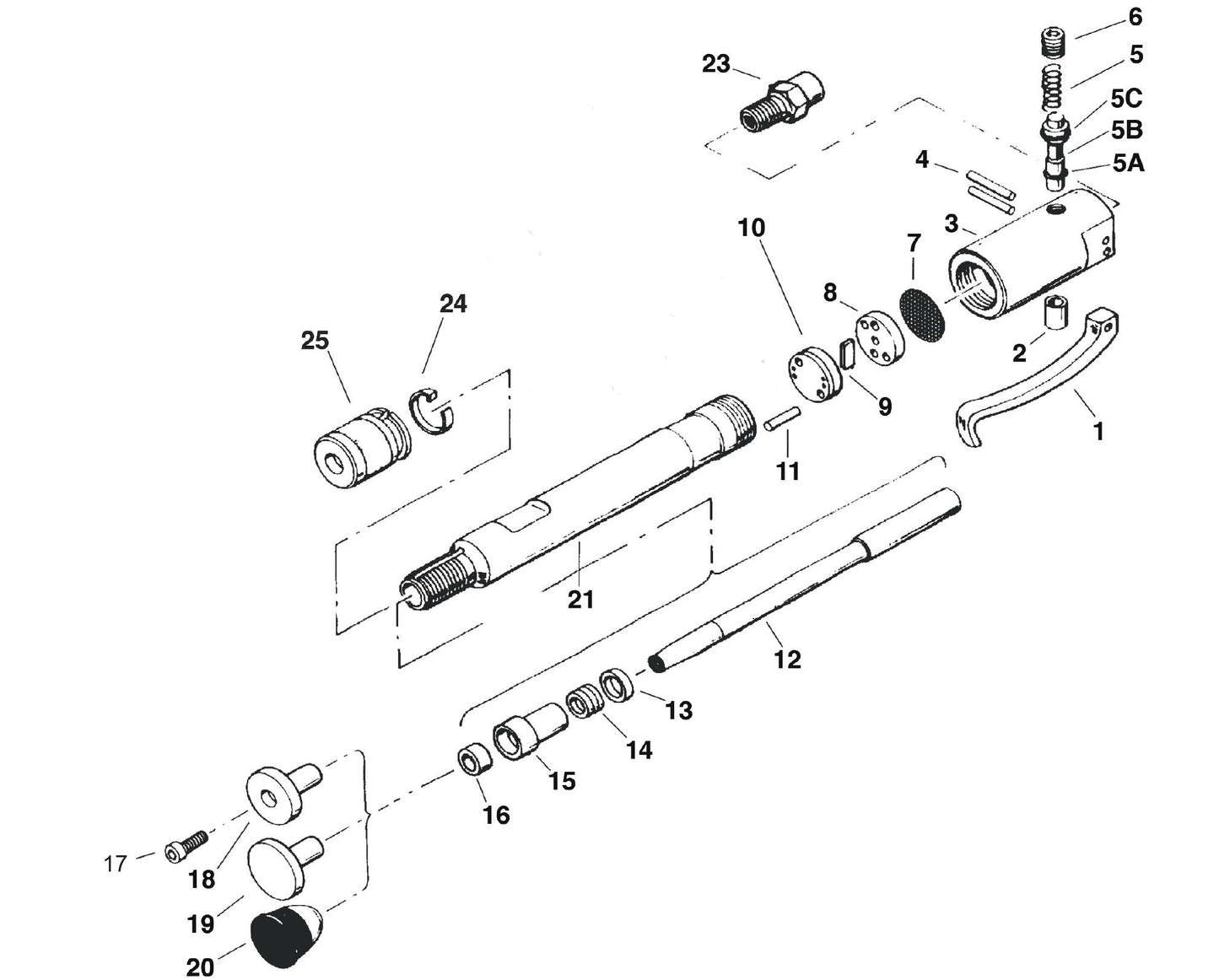 SF-1BA Rammer Replacement Parts By Tamco