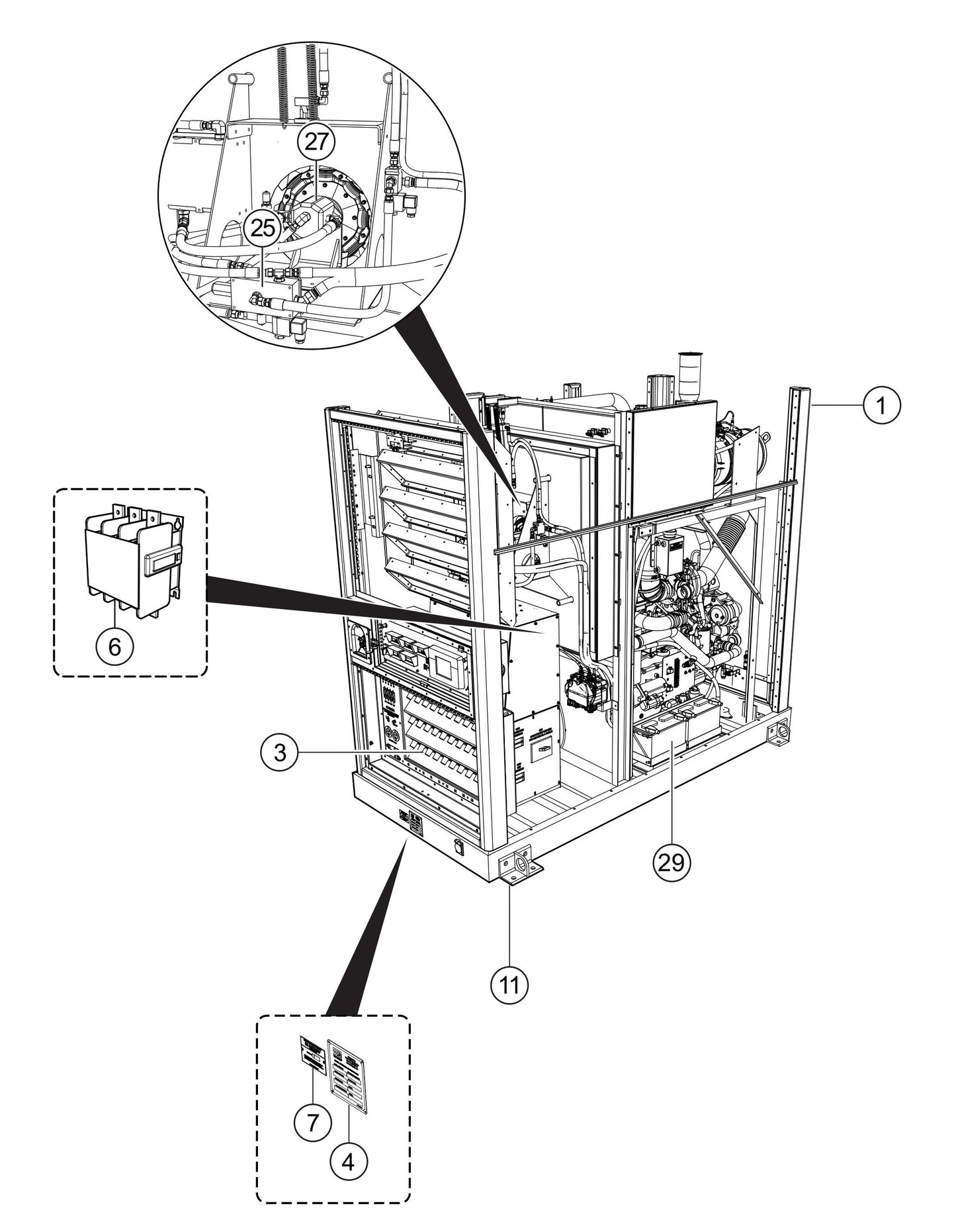 SG1400C4F & SG1600C4F Interior Components Assembly-1 Parts
