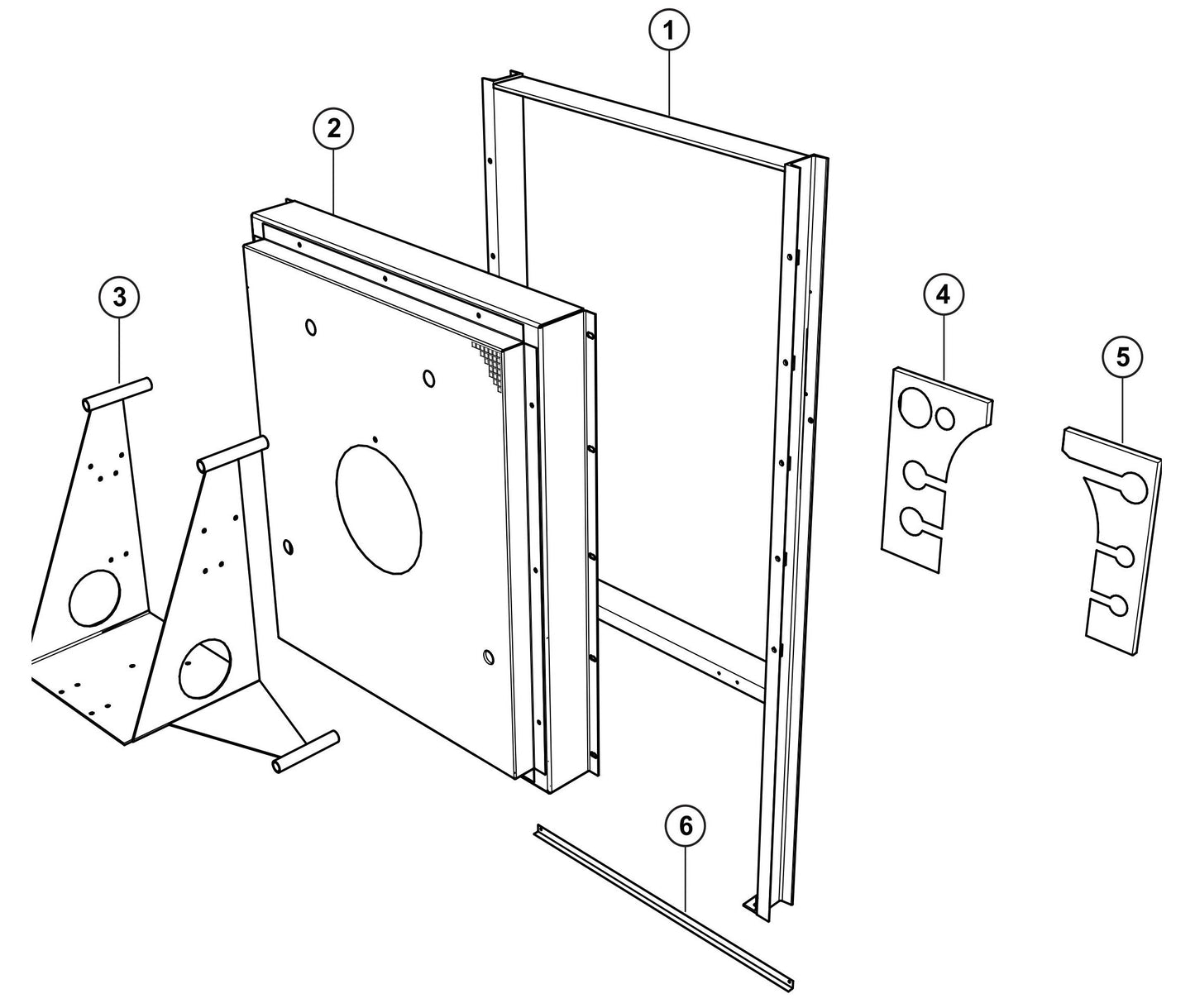 SG1400C4F & SG1600C4F Radiator Support and Fan Motor Bracket Assembly Parts