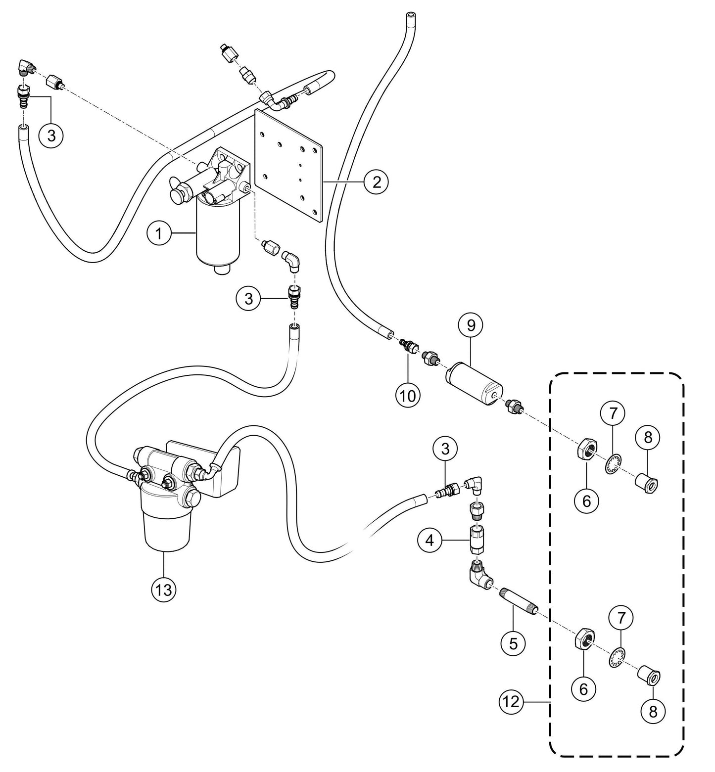 SG1400C4F & SG1600C4F Fuel System Assembly Parts