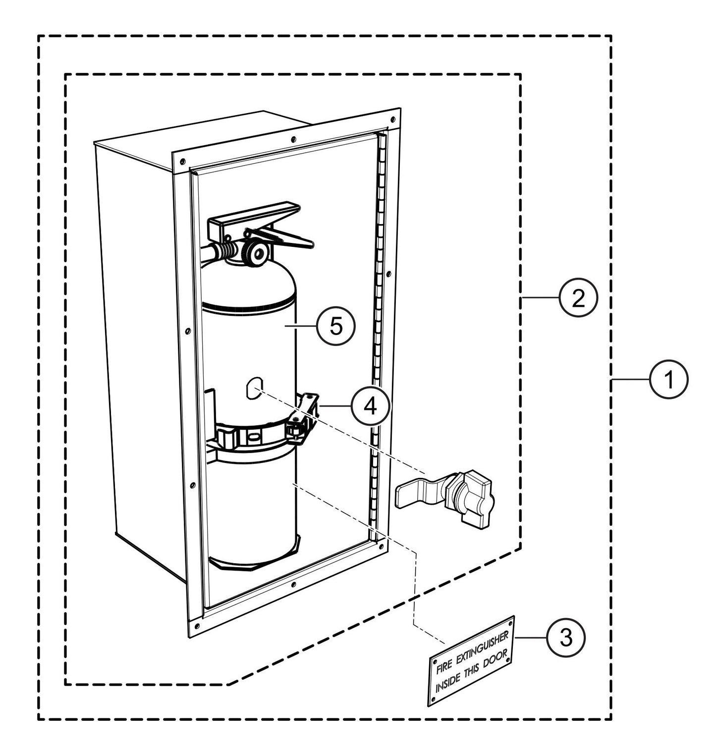 SG1400C4F & SG1600C4F Fire Ext. Enclosure (Add-On Option) Assembly Parts