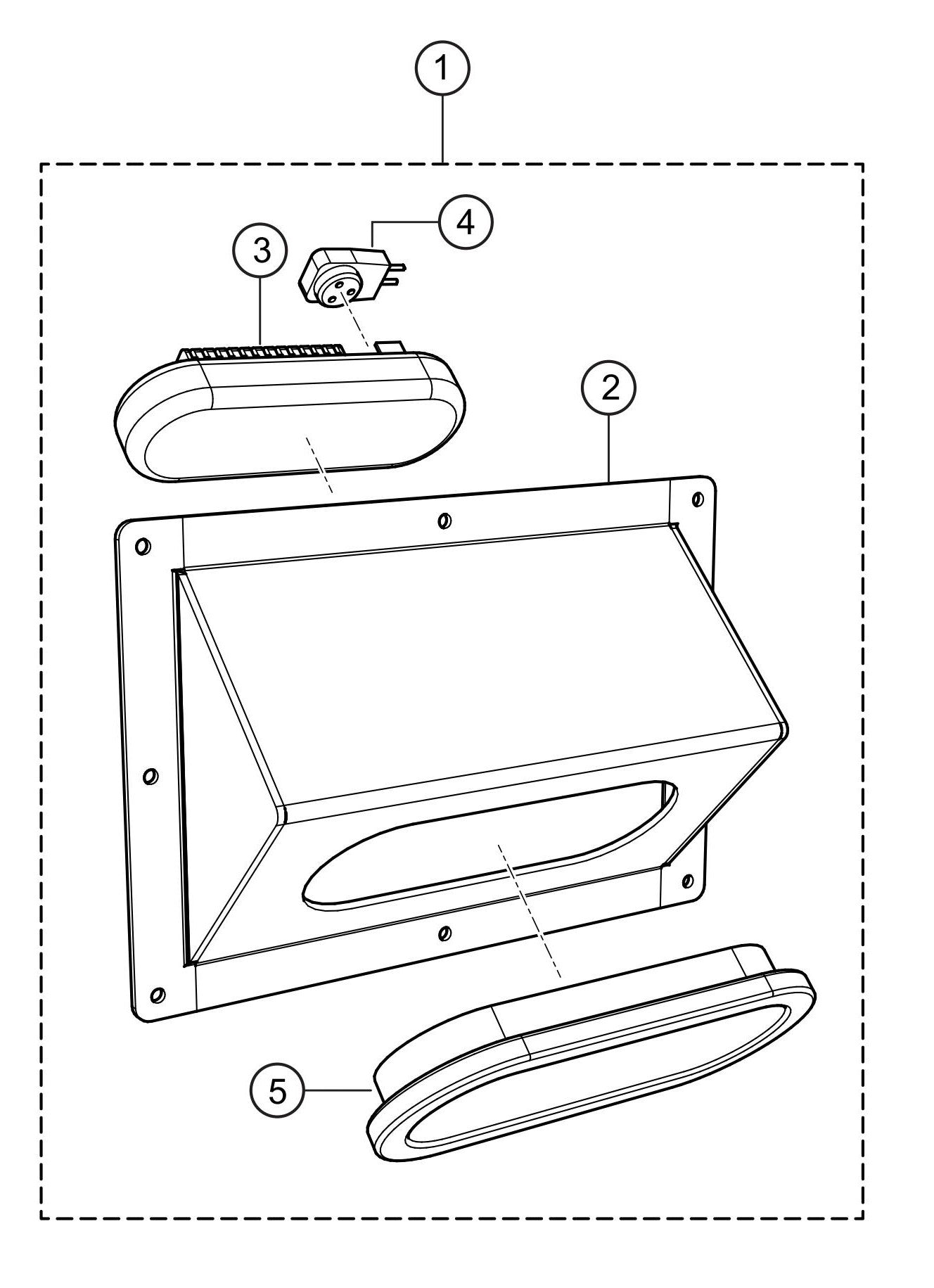 SG1400C4F & SG1600C4F Exterior Led Light (Add-On Option) Assembly Parts