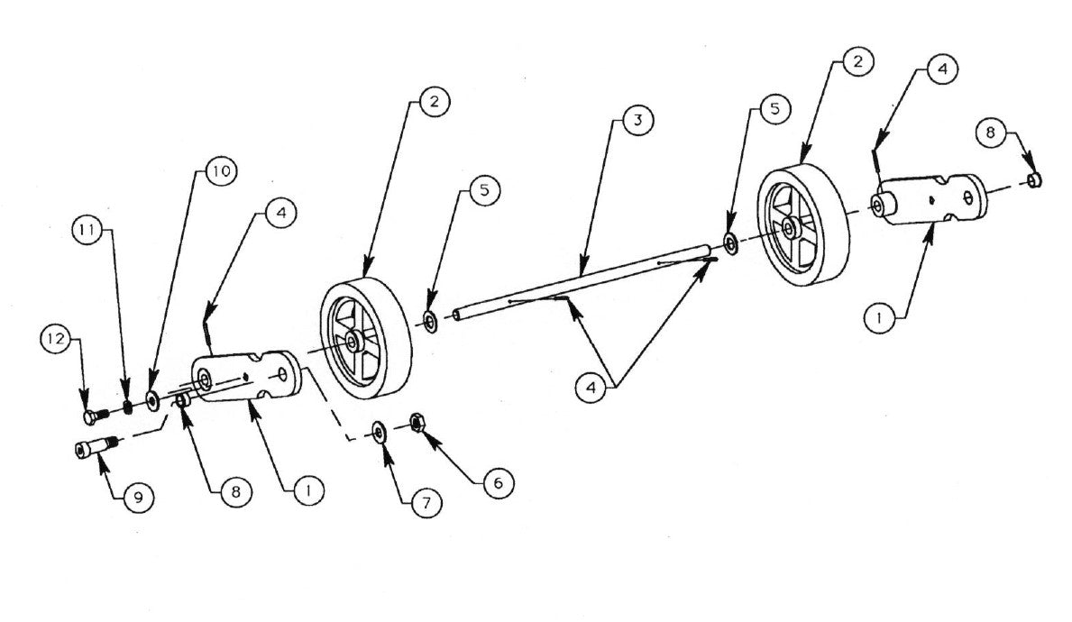 SG24 Axle Cradle Assembly SG24 Series Surface Grinder Parts By General Equipment
