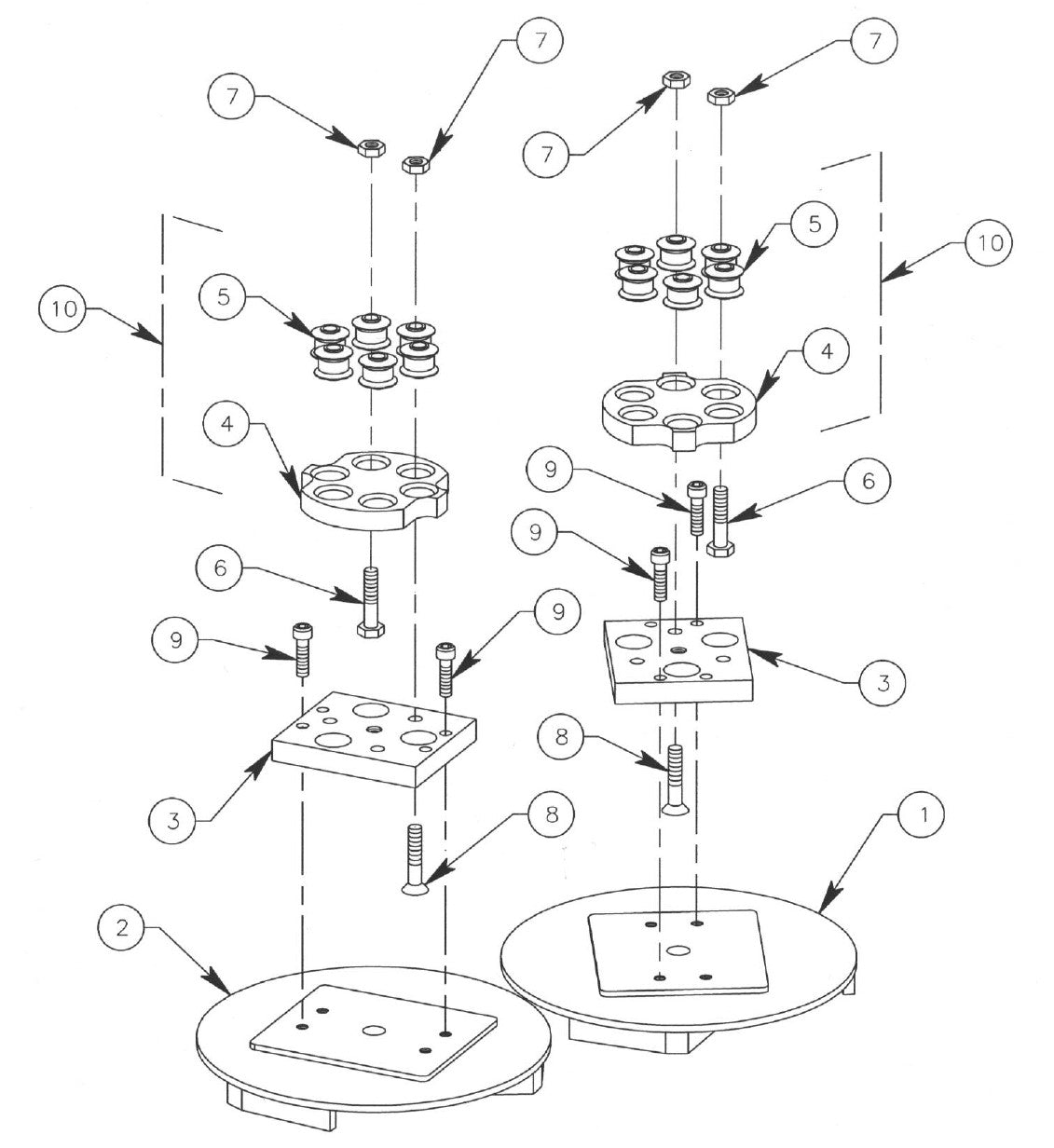 SG24 Multi-Accessory Disc Assembly SG24 Series Surface Grinders Parts By General Equipment