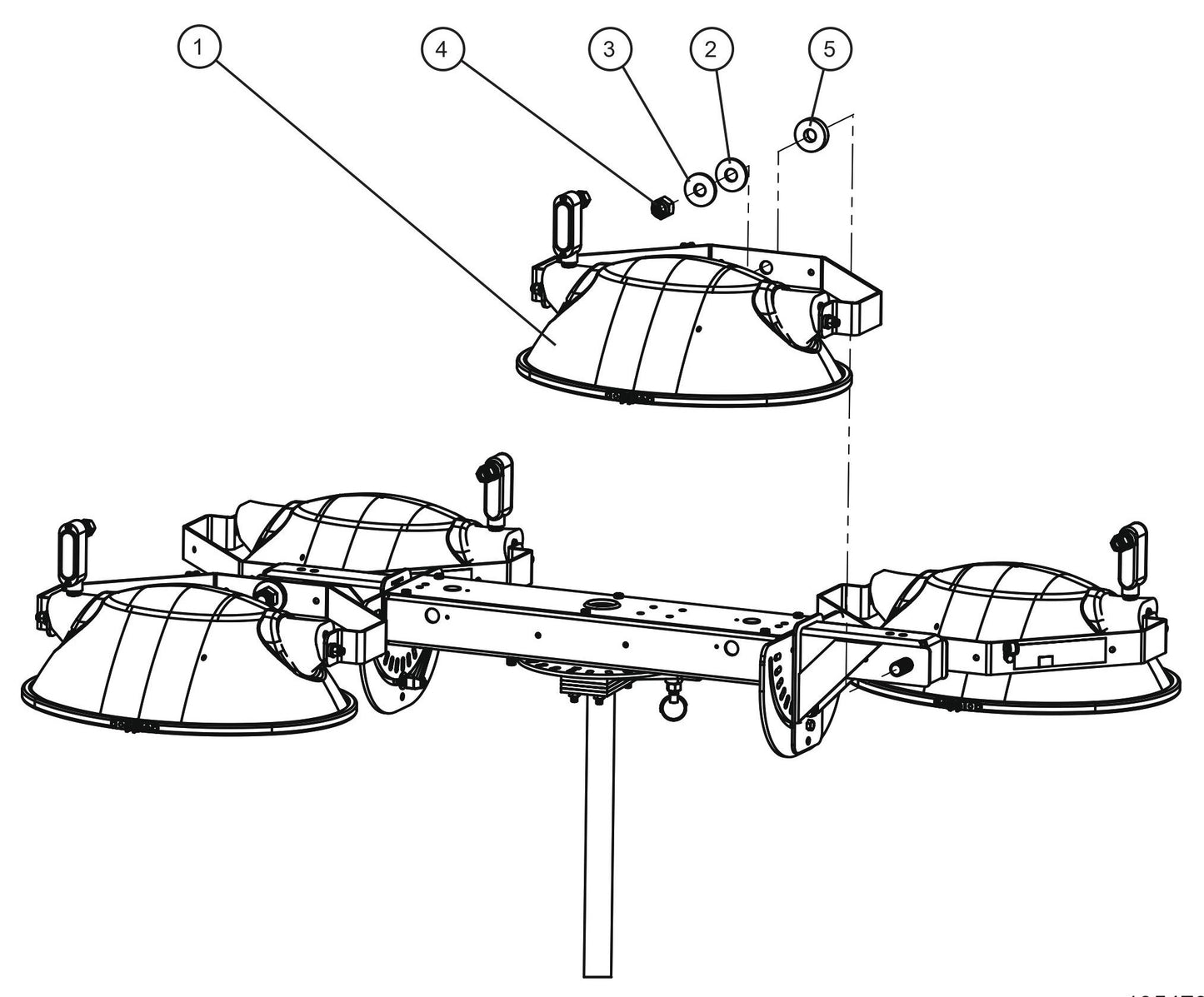 CE V-Series Night Lite Pro II SHO CSA/UL Lampholder Parts By Allmand