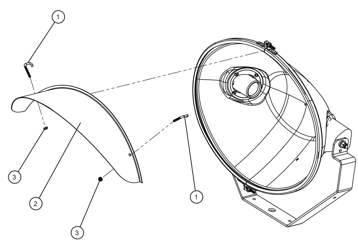 V Series Night-Lite Pro II SHO Lamp SAF-T-Visor Parts By Allmand