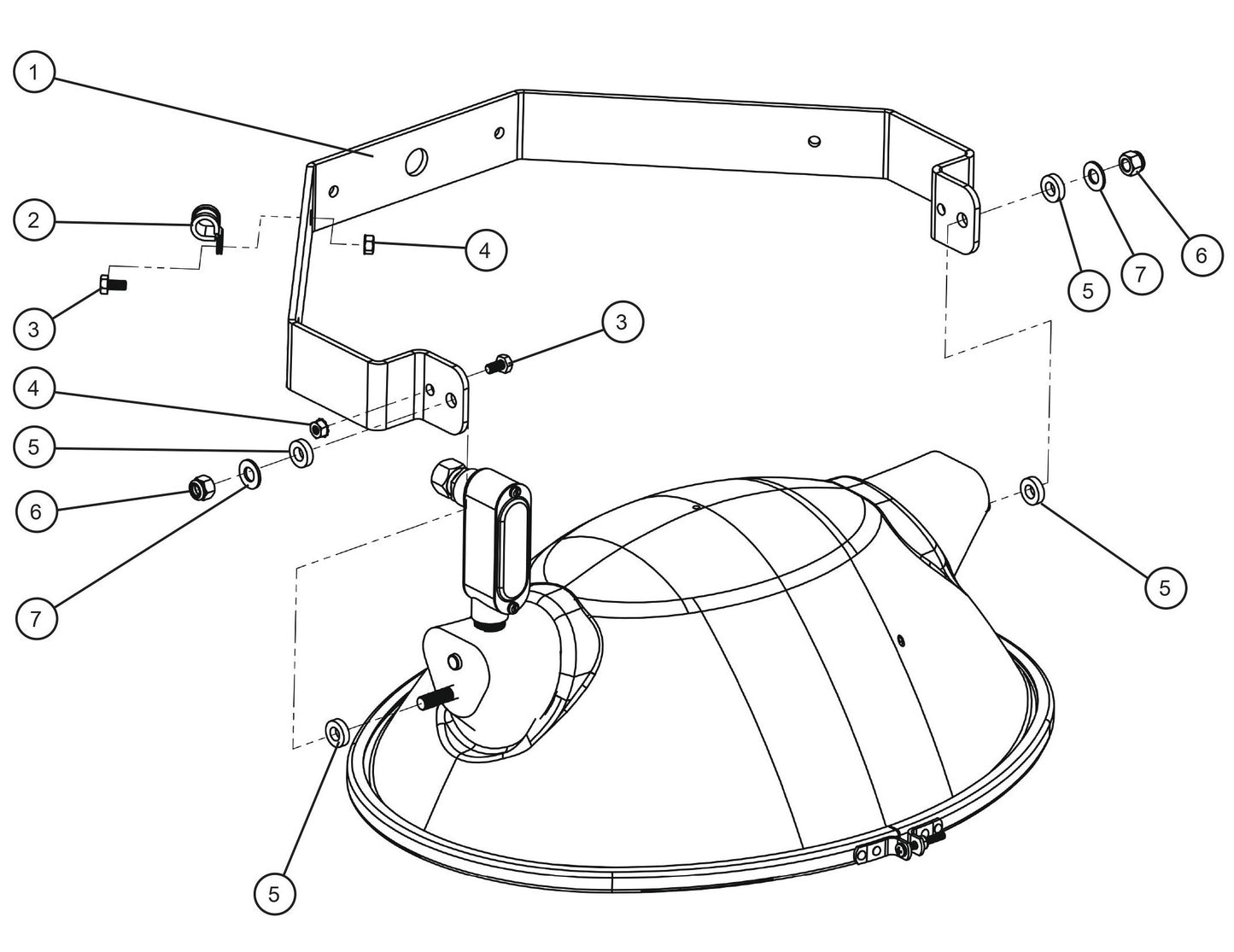 CE V-Series Night Lite Pro II SHO Light Lampholder (2 of 2) Parts By Allmand