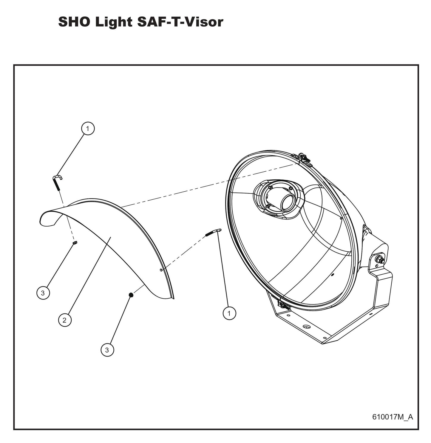 SHO Light SAF-T-Visor Parts By Allmand