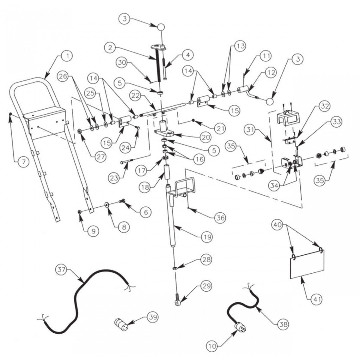SP8E5HP50 Operator Handle Assembly SP8/E5HP Series II Surface Planers (Used Serial Number 25564 Thru 25577) Parts By General Equipment