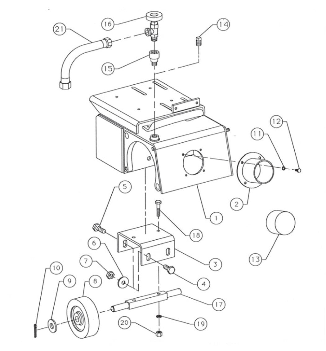 SP8E5HP50 Main Frame Assembly SP8 Series II Surface Planers Parts By General Equipment