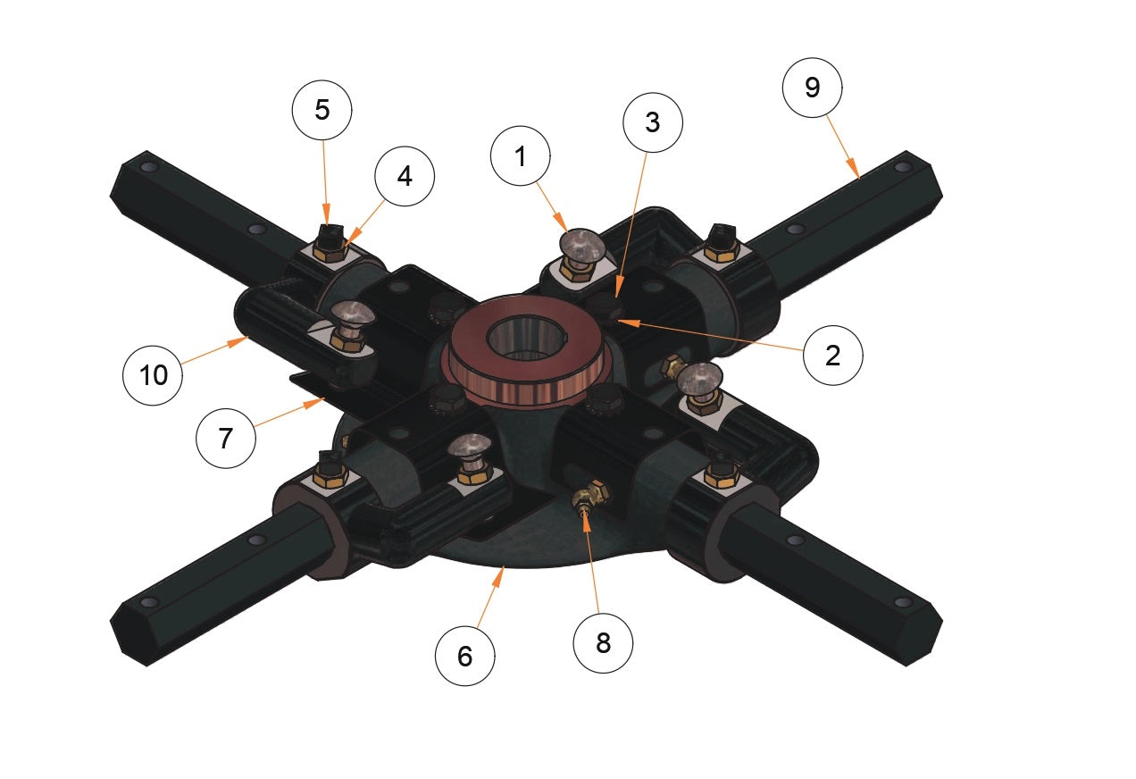PRO430E / PRO436 / PRO436E / PRO436TC / PRO446 / PRO446TC Spider, 430, Edging Assembly Parts By Allen Engineering