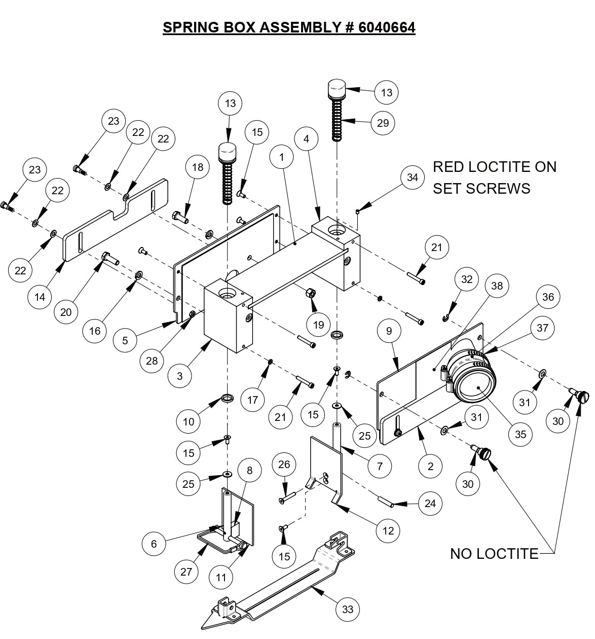 CC150XL-EE Spring Box Assembly