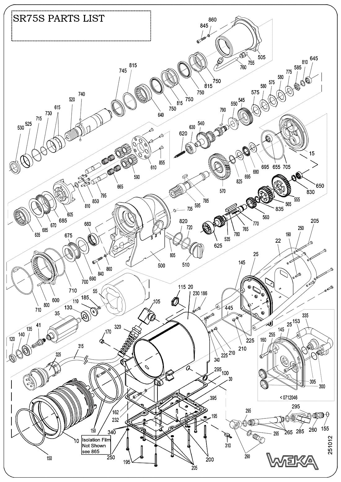 WEKA SR75S Drill Motor Parts by Core Bore Diamond Products