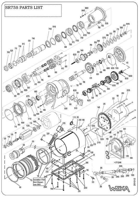 WEKA SR75S Drill Motor Parts by Core Bore Diamond Products