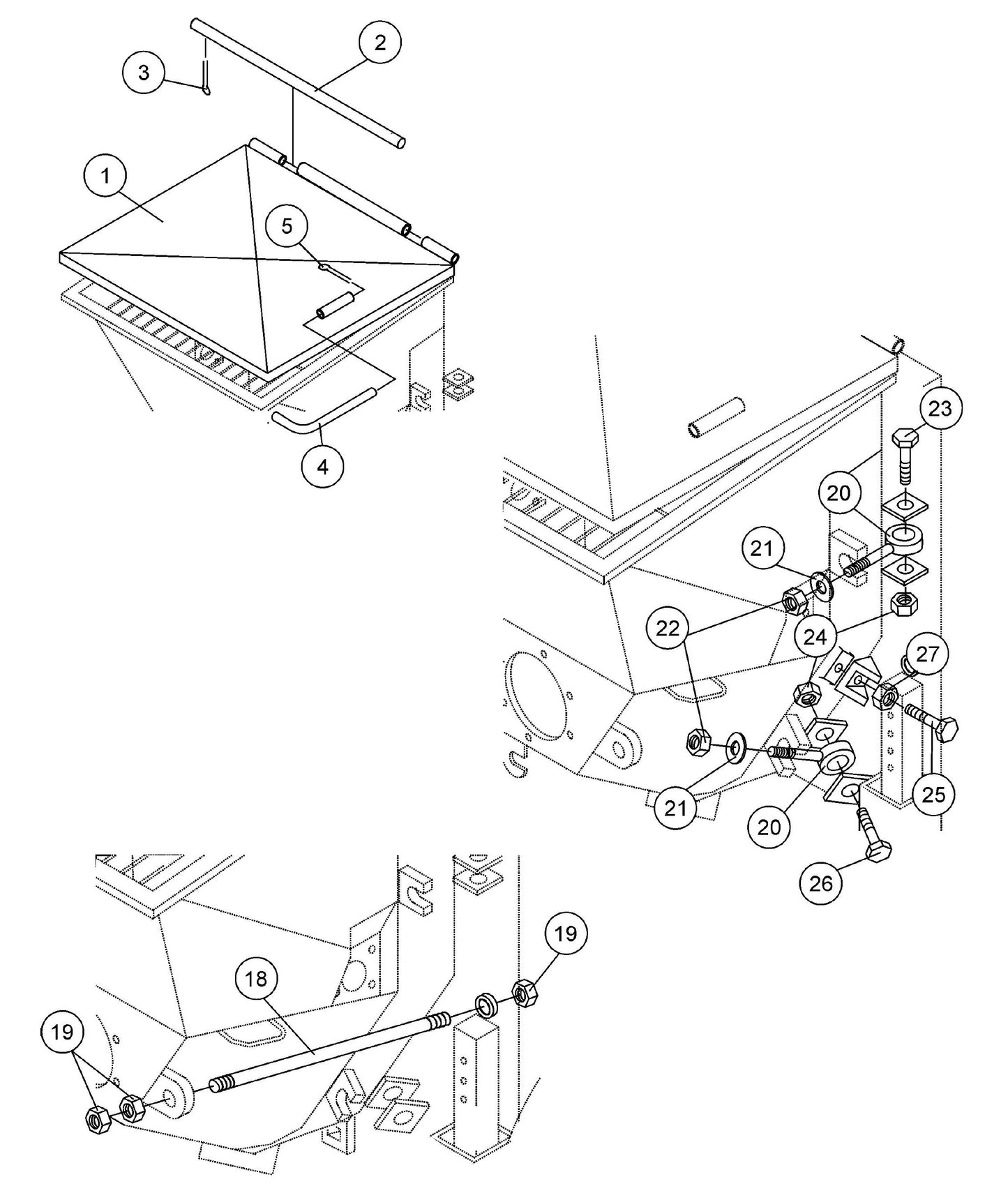 ST-45HRM Hopper Attachment Assembly Parts