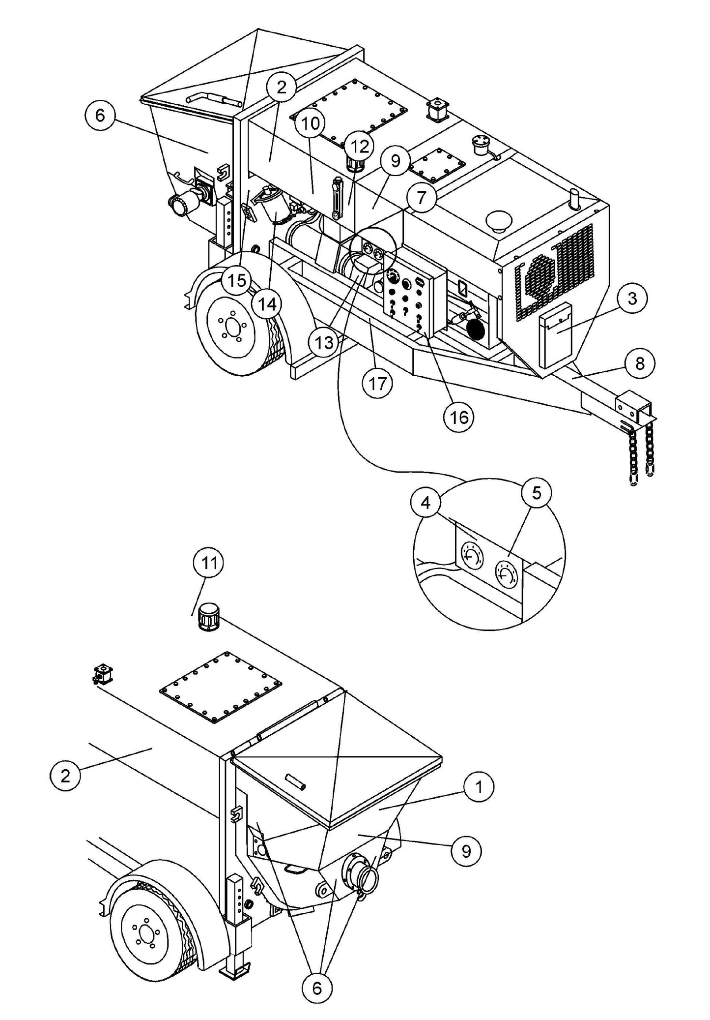 ST-45HRM Nameplate and Decals Assembly Parts