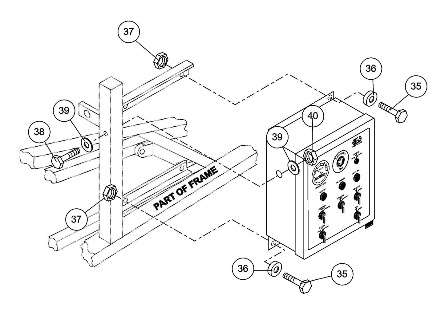 ST-45HRM Control Box Mounting Assembly Parts