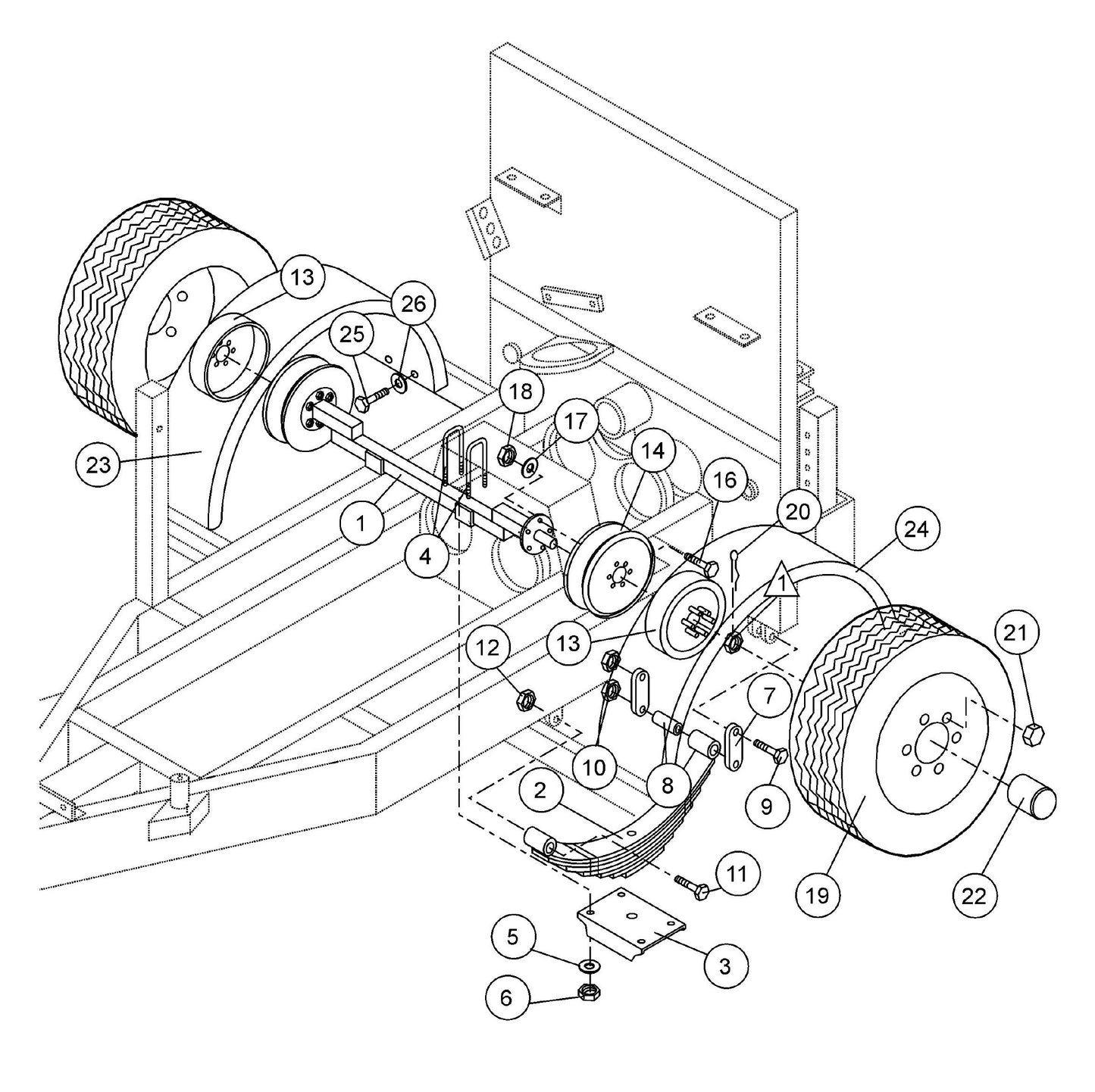 ST-45HRM Axle Assembly Parts