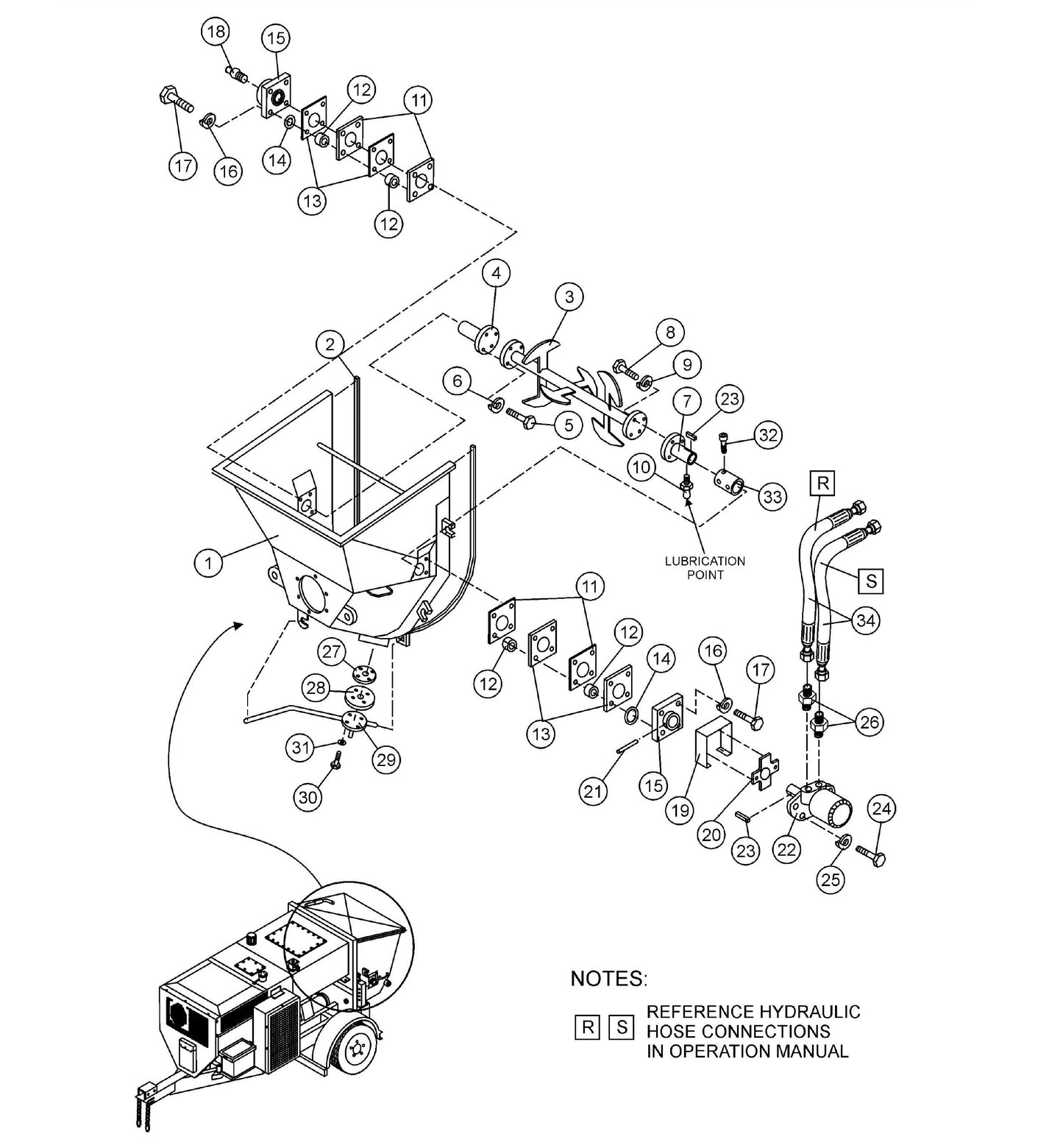 ST-45HRM Hopper Assembly Parts