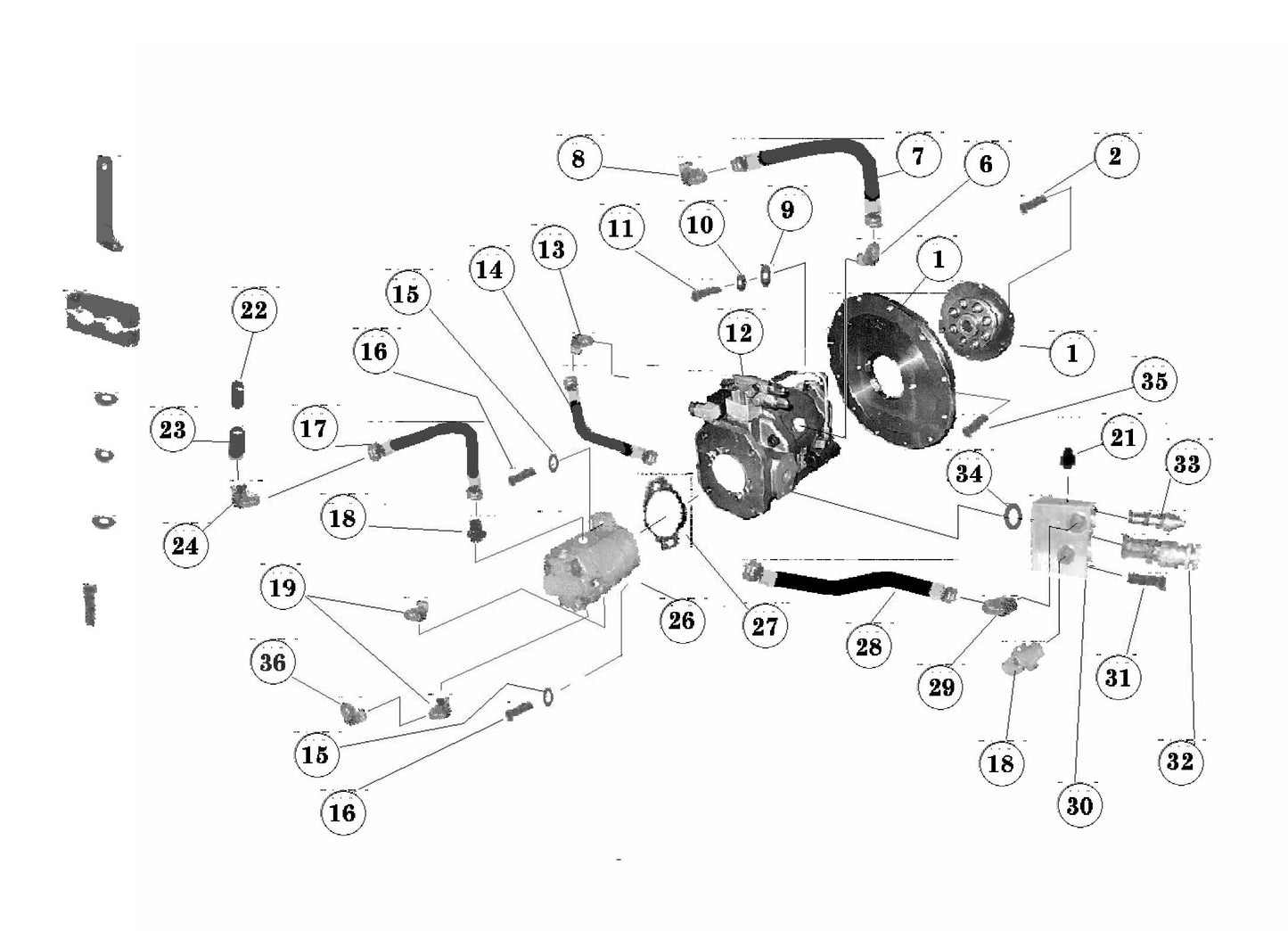 ST-70 Main Drive Pumps Assembly Parts