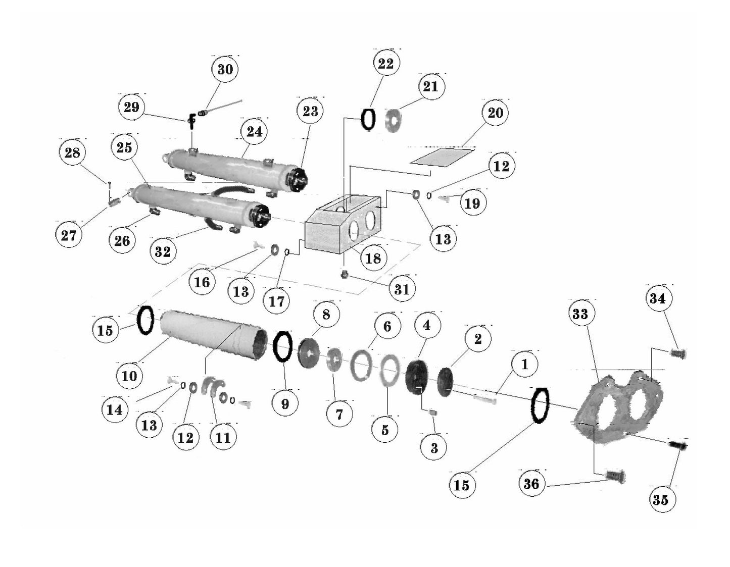 ST-70 Hydraulic/Concrete Cylinders Assembly Parts