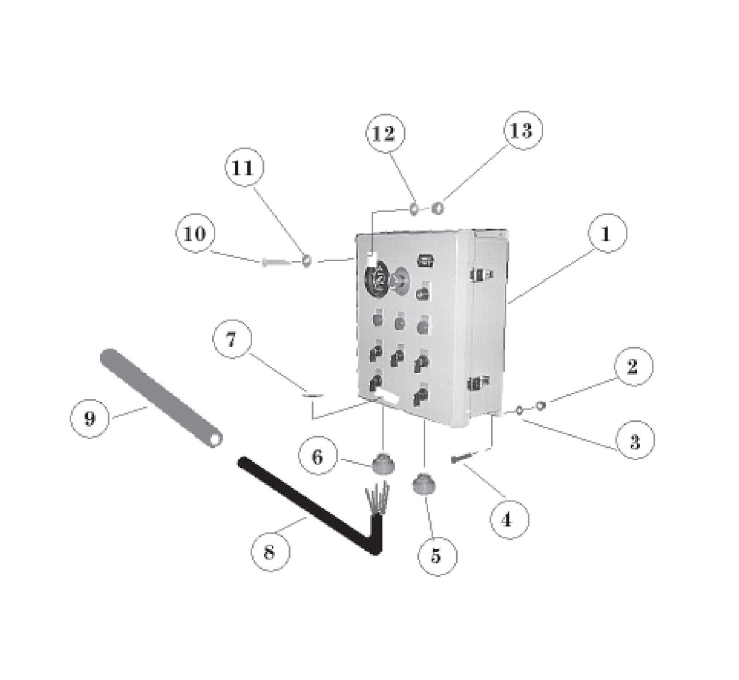 ST-70 Control Panel Installation Assembly Parts