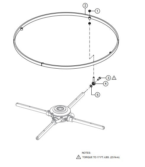 Standard Ring Assembly Parts for PRO36-46 Trowels by Multiquip Whiteman