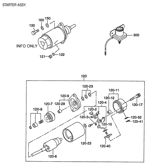 GA-6RE GA-6REA Robin EH-360YS2420 Engine Starter Assembly Parts By Multiquip