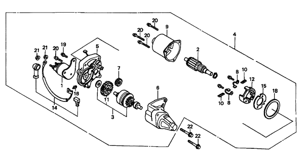 GA6HB GA6HEB HONDA GX340R2EDE2 Starter Motor Assembly Parts By Multiquip