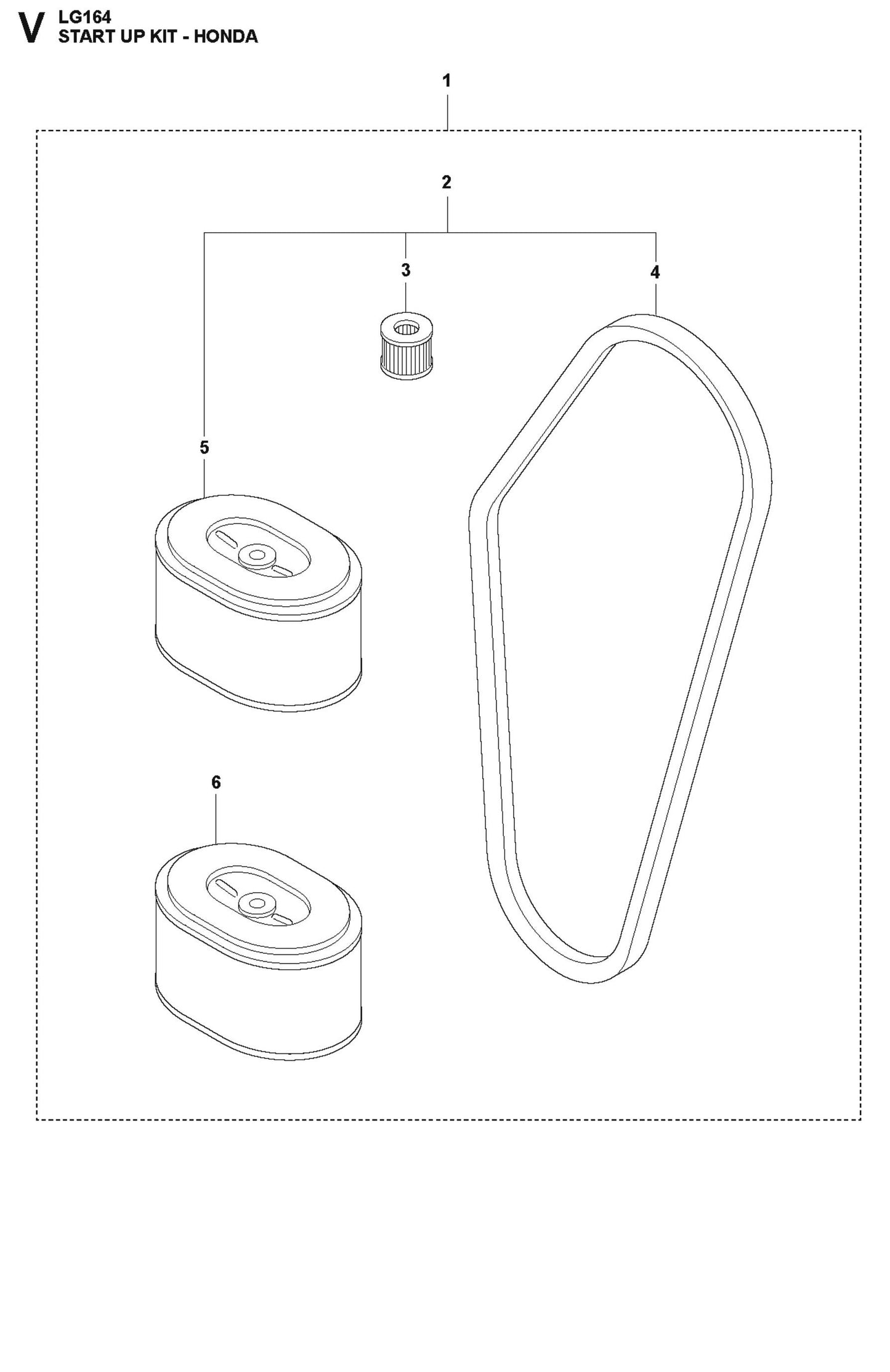 Start up Kit - Honda Parts For LG 164 Diesel By Husqvarna