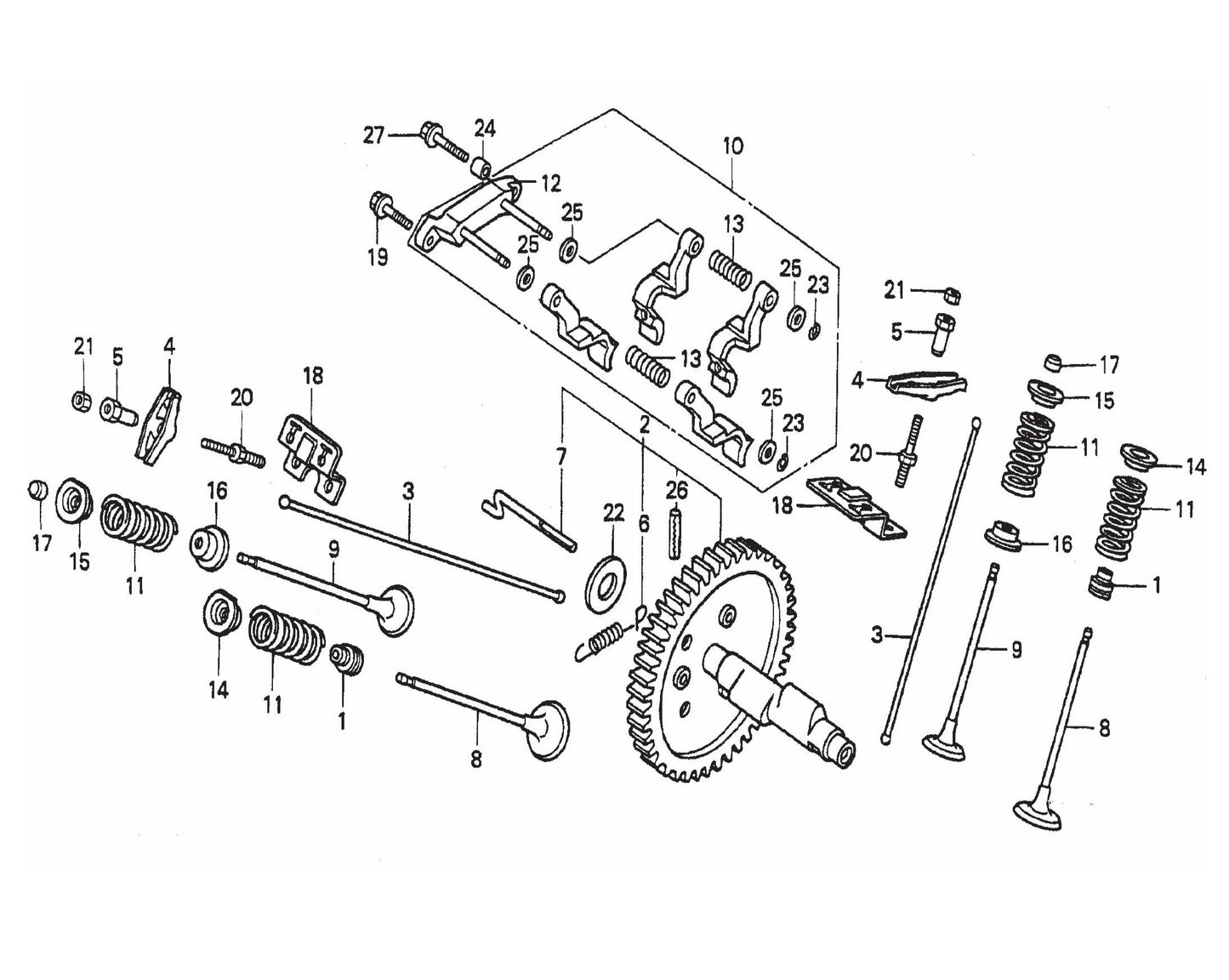 STR36SP HONDA GX670TAF-Camshaft Assembly Parts