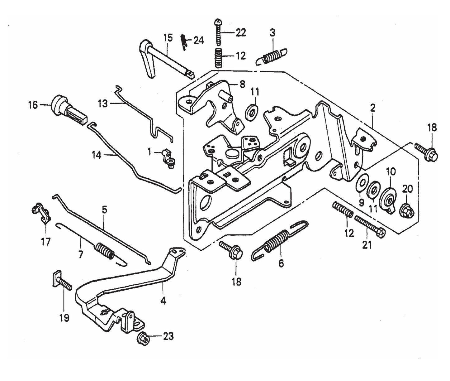 STR36SP HONDA GX670TAF-Control Assembly Parts