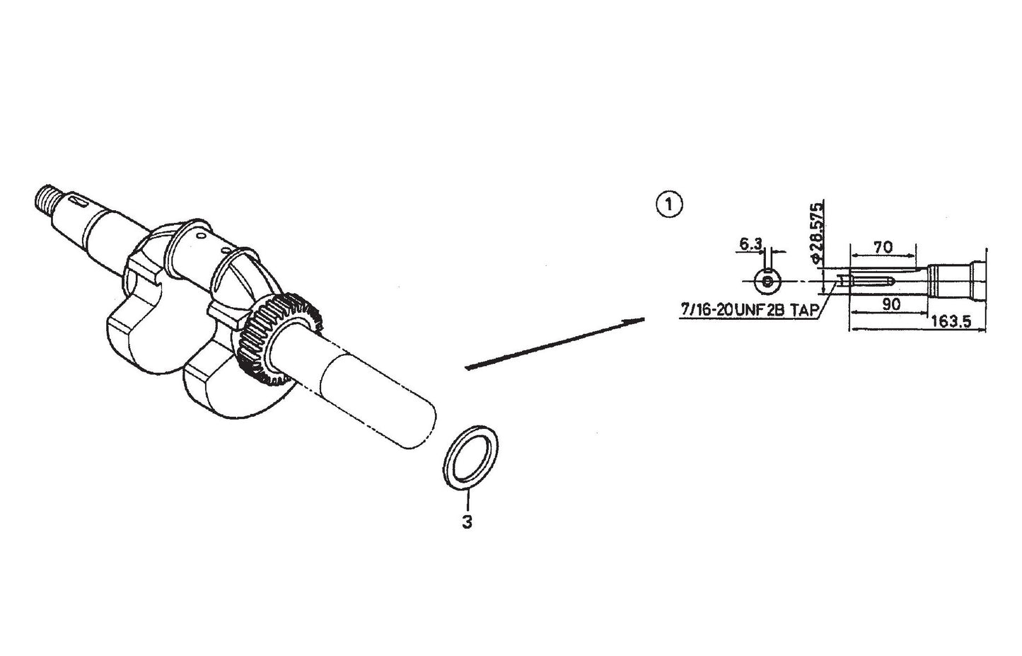 STR36SP HONDA GX670TAF-Crankshaft Assembly Parts